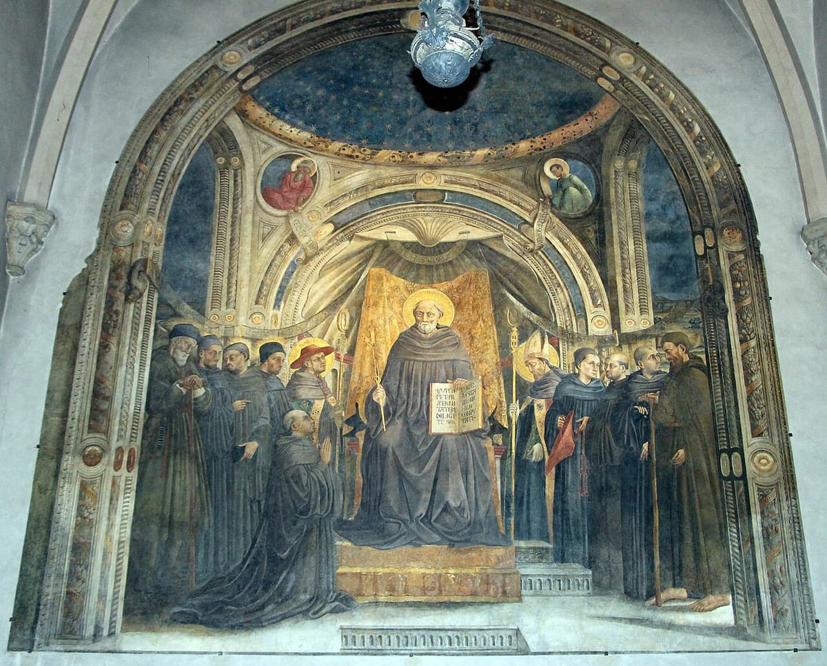 Glory of Saint John Gualbert, a 1455 painting by Neri di Bicci