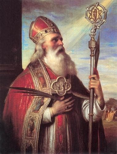 An Oil Painting of Saint Adalbert By Mihály Kovács 1855 The Painting Is In The Dobó István Castle Museum Eger Hungary The Image Was