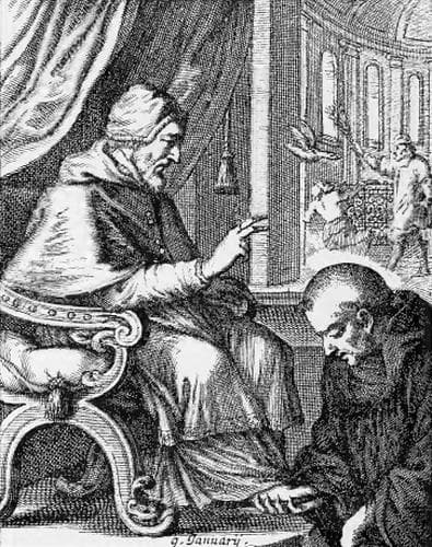 Illustration of Saint Adrian From The Book Saints of The Order of Saint Benedict Designed By Father Amandus Liebhaber