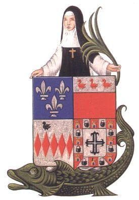 Coat of Arms For Zanhoven Netherlands Which Features Saint Amalburga