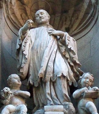 Statue of Saint Andrew Avellino By Pedro Alonso De Los Ríos 17Th Century Façade of Saint Emilian And Saint CajetanS Church Madrid Spain Photographed By Luis García Zaqarbal 4 July 2009