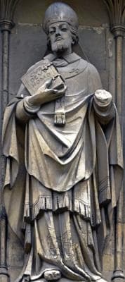 Statue of Saint Anselm of Canterbury Canterbury Cathedral Canterbury England Artist Unknown Photograph On 31 May 2010 By Ealdgyth