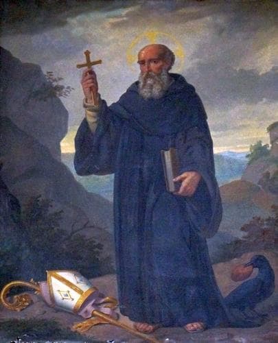 Detail of A Painting of Saint Basolus Data And Artist Unknown Verzy France Photographed In July 2014 By G Garitan