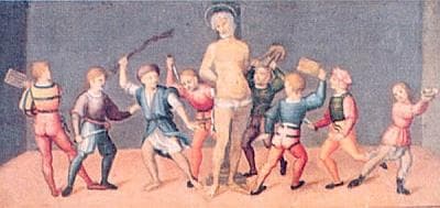 The Painting Martirio Di S Cassiano Martyrdom of Saint Cassian C1500 By Innocenzo Francucci