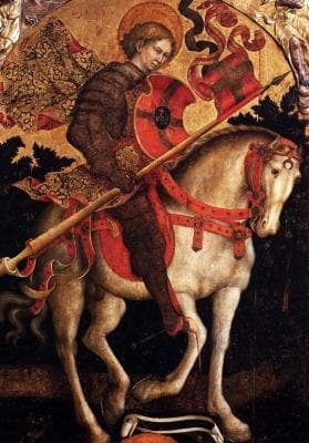 Painting of Saint Chrysogonus C1450 By Michele Giambono San Treviso Venice Italy
