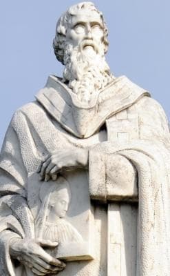 Detail of A Statue of Saint Cyril of Alexandria Sanctuary of Nossa Senhora Do Sameiro Braga Portugal Date Unknown Artist Unknown Photographed On 5 May 2013 By Joseolgon