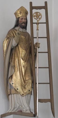 Statue of Saint Emmeramus Date And Artist Unknown Sankt Emmeram Church Geisenhausen Pfaffenhofen Bavaria Germany Photographed On 25 January 2020 By Gfreihalter