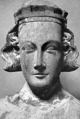 Wooden Bust of Saint Eric of Sweden C1400 Artist Unknown Roslagsbro Church Stockholm Sweden