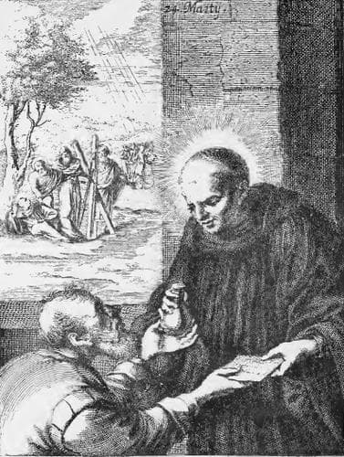 Illustration of Saint Eugendus Abbot From The Book Saints of The Order of Saint Benedict Designed By Father Amandus Liebhaber