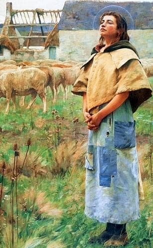 Detail of An Illustration of Saint Genevieve 1887 By Charles Sprague Pearce