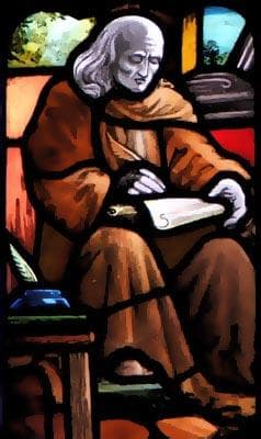 Stained Glass Window of Saint Gildas The Wise Date And Artist Unknown