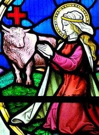 Detail of A Photograph of A Stained Glass Window of Saint Gwladus Saint MartinS Parish Caerphilly Artist Unknown