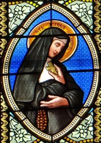 Detail of A Stained Glass Window of Saint Jeanne De Chantal Church of Saint Martin Cahuzac France Date And Artist Unknown