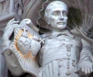Detail of A Statue of Saint John Eudes Date And Artist Unknown Saint PeterS Basilica Vatican City Rome Italy Photographed By Mary Harrsch