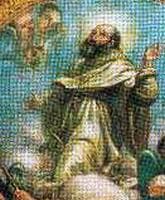 Detail of An 18Th Century Italian Painting of Saint John of Pulsano Artist Unknown