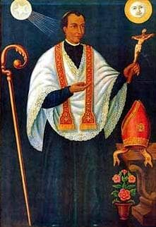 Detail of A Painting of Saint Joseph Vaz 1720 By Zeitgenössischer Maler