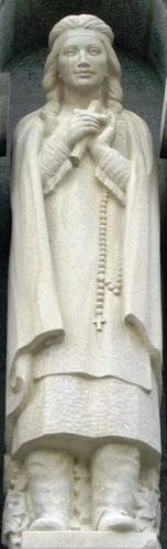 Statue of Saint Kateri Tekakwitha of Quebec Date And Artist Unknown Photographed On 8 July 2008 By Lovesmacs