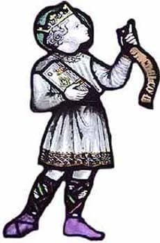 Detail of A Stained Glass Window of Saint Kenelm Date And Artist Unknown Image