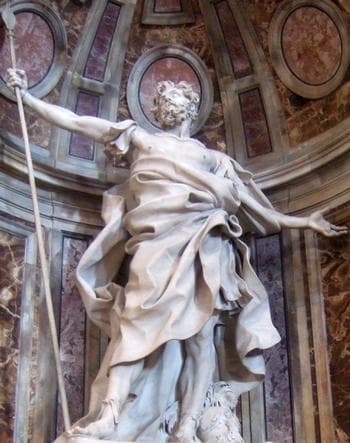 Detail of The Statue Saint Longinus The Centurian By Gian Lorenzo Bernini 16311638 Basilica Di San Pietro Vatican City Rome Italy Photographed On 23 October 2008