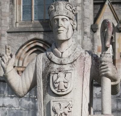 Detail of A Statue of Saint Macartan And The Prince Ken Thompson Ballytransa Ireland 2004 Saint MacartanS Cathedral Monaghan County Monaghan Ireland Photographed On 25 August 2016 By Andreas F Borchert