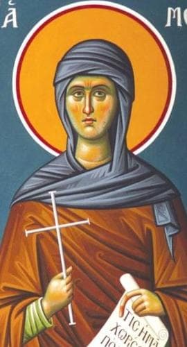 Detail of An Orthodox Icon of Saint Melania The Younger Author Unknown