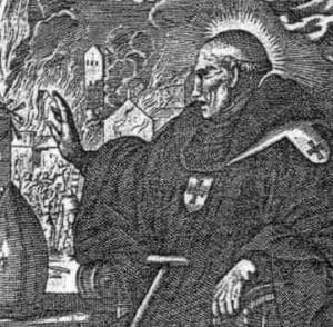 Antique Italian Holy Card of Saint Mellitus of Canterbury