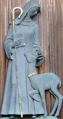 Bronze Plaque of Saint Milded At The Minster Abbey Created By Concordia Scott Osb 1863 Photographed On 20 June 2013 By MumS Taxi