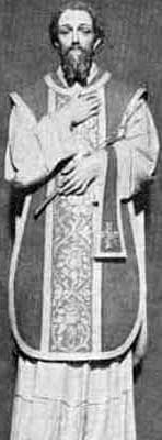 Detail From An Antique Saint Nicomedes of Rome Holy Card