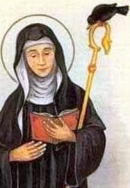 Detail of A Saint Opportuna of Montreuil Holy Card By Bertoni Date Unknown