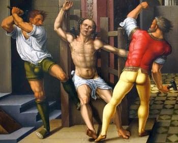 Detail of A Painting of The Martyrdom of Saint Quentin Artist Unknown Southern Netherlands 1537 Museum M Leuven Belgium Photographed On 12 October 2013 By Daderot