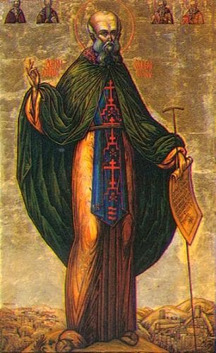 Detail of A Medieval Icon of Saint Sabbas The Sanctified Date And Author Unknown Uploaded On 18 October 2007 Alekjds