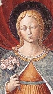 Detail From The Fresco Saint Fina By Benozzo Gozzoli 1465 Apsidal Chapel of Sant Agostino San Gimignano Italy