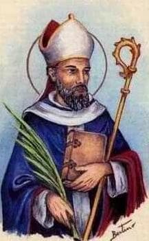 Detail of An Antique Italian Holy Card of Saint Settimio of Jesi By Bertoni Date Unknown