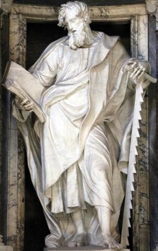 Marble Statue of Saint Simon By Francesco Moratti 170809 Basilica of Saint John Lateran Rome Italy