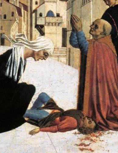 Detail From Saint Zenobius Performs A Miracle By Veneziano Domenico C1445 Tempera On Wood Fitzwilliam Museum Cambridge England